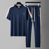 Image of Short Sleeve Sports Set Men's Embroidery Straight Shopping