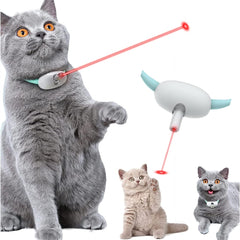 Automatic Cat Toy Smart Laser Teasing Cat Collar Electric USB Charging Kitten Amusing Toys Interactive Training Pet Items Shopping