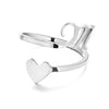 Image of Simple Letter Three-dimensional Loving Heart With Opening Adjustable Ring Shopping