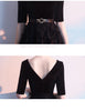 Image of Black Evening Dress Women Noble Elegant And Slim Shopping