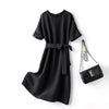 Image of Heavyweight Silk Dress Feminine Lace Up Shopping