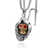 Image of Skull Head Pendant Stainless Steel Ornament Men's Titanium Steel Necklace Shopping