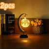 Image of Led Moon Light Wrought Iron Ornament Light Star Shape Copper Wire Light Decorative Light USB Battery Shopping