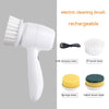 Image of Electric Cleaning Brush 4 In 1 Spinning Scrubber Handheld Electric Cordless Cleaning Brush Portable Shopping