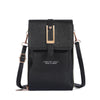 Image of Crossbody Touch Screen Cell Phone Bag Solid Color Portable Card Holder Shopping