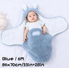 Image of Super Soft Baby Sleeping Bag Fluffy Fleece Newborn Blanket Swaddle Blankets, Unisex Baby Wrap For Newborn Baby Boys Girls With Head-Protecting & Head-Supporting Function, Wearable Swaddle Sleep Sack Shopping