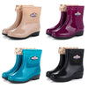 Image of Work Wear Waterproof Fleece-lined Stylish Rain Boots Women Shopping