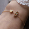 Image of English Letter Graceful Personality Alloy Heart-shaped Letter Bracelet Shopping