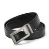 Image of Men's Two-layer Leather Automatic Buckle Cowhide Real Business Casual Belt Shopping