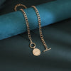 Image of European And American High-grade Retro U-shaped Double-layer Metal Chain Tag Necklace Shopping