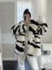 Image of Women's Fashion Polo Collar Faux Fur Coat Shopping