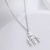 Image of Family Series Titanium Steel Ornament Cut One Large Two Small 304 Material Stainless Steel Necklace Shopping