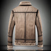 Image of Men's Casual Polo Collar Fur Thickened Fleece-lined Warm Jacket Shopping