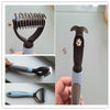 Image of Grooming Brush For Pet Dog Cat Deshedding Tool Rake Comb Fur Remover Reduce 2-Side Dematting Tool For Dogs Cats Pets Grooming Brush Double Sided Shedding And Dematting Undercoat Rake Hair Removal Comb Shopping