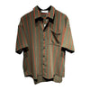 Image of Men's Loose Comfortable Striped Short-sleeved Shirt Shopping