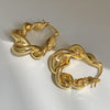 Image of European And American Style Golden Twist Earrings Shopping