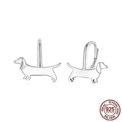 Aifule Original Cute Sausage Dog Stud Sterling Silver Simple Wild Earrings