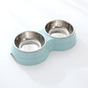 Image of Double Pet Bowls Dog Food Water Feeder Stainless Steel Pet Drinking Dish Feeder Cat Puppy Feeding Supplies Small Dog Accessories Shopping