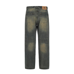 Men's Washed Yellow Mud Jeans