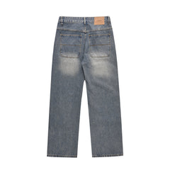 Straight-leg Denim Men's Casual Trousers