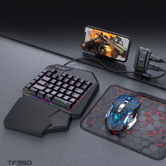 Lei Lang TF900 Single Hand Mouse Keyboard Suit Shopping