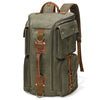 Image of Men's Outdoor Leisure Waterproof Large Capacity Canvas Vintage Backpack Shopping