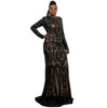 Image of Women's Plus Size Mopping Evening Dress Round-neck Long Sequined Skirt Shopping