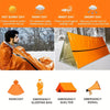 Image of Portable Lightweight Emergency Sleeping Bag, Blanket, Tent - Thermal Bivy Sack For Camping, Hiking, And Outdoor Activities - Windproof And Waterproof Blanket For Survival Shopping