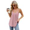 Image of Cross-Border T-shirt Sleeveless Hollow-out Camisole U-neck Vest Shopping