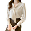 Image of All-matching V-neck Working Clothes Long Sleeve Shopping