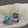 Image of Natural Abalone Colorful Shell Rectangular Edging Ethnic Style Jewelry Earrings Shopping