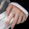 Image of 999 Sterling Silver Diamond Simple Bracelet Ring For Women Shopping