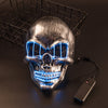 Image of LED Halloween Face Mask Luminous Skull Cold Light Masks Dance Party Bar Disco Mask Accessories Gifts Halloween Masks Shopping