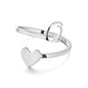 Image of Simple Letter Three-dimensional Loving Heart With Opening Adjustable Ring Shopping