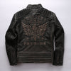 Image of Genuine Leather Jacket Men's Top Layer Cowhide Frayed Jacket Shopping