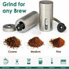 Image of Home Portable Manual Coffee Grinder Stainless Steel with Ceramic Burr Bean Mill Shopping