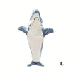 Image of Shark Onesie Blanket For Adults, Shark Blanket Hoodie, Shark Blanket Super Soft Cozy Flannel, Boys Girls Cosplay Costume Sleeping Bag For Night Shopping