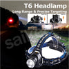 Image of T6 Headlamp Rechargeable 350000LM LED Zoom Headlight Head Torch USB Line New UK Shopping