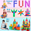 Image of Magnetic Tiles, 102PCS Magnet Building Set, Magnetic Building Blocks,Construction STEM Toys For Kids, Gift For Boys Girls Shopping