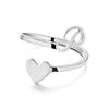 Image of Simple Letter Three-dimensional Loving Heart With Opening Adjustable Ring Shopping