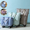 Image of Large Capacity Travel Bags Dry Wet Separation Expansion Double Layer Luggage Totes Women Shopping