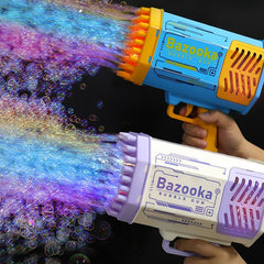 Bubble Gun Rocket 69 Holes Soap Bubbles Machine Gun Shape Automatic Blower With Light Toys For Kids Pomperos Shopping