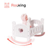 Image of ROBOTIME Wooden Doll Cradle Rocking Baby Doll Crib Reversible Doll Bed For Dolls Girl,Fits Dolls Up To 18 Inches Shopping