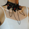 Image of Lace Necklace With Black Skull Shopping