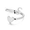 Image of Simple Letter Three-dimensional Loving Heart With Opening Adjustable Ring Shopping