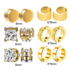 Image of Stainless Steel Studs No Pierced Earring Ear Clip Magnet Cross Suit Shopping