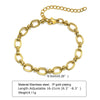 Image of Ornament Extended Stainless Steel Bracelet Gold Shopping