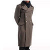 Image of Men's Contrast Collar Woolen Long Coat Shopping