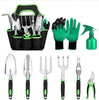 Image of Garden Supplies 9-piece Aluminum Alloy Set, Silicone Two-color Handle Shovel Gardening Tools Shopping