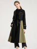 Image of Women's New Retro Color Matching British Style Trench Coat Shopping